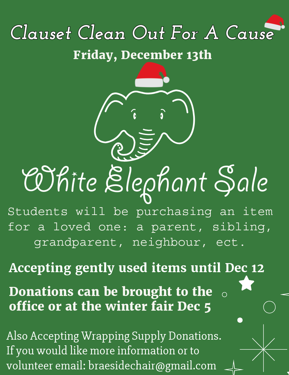White Elephant Sale Dec 13 2024